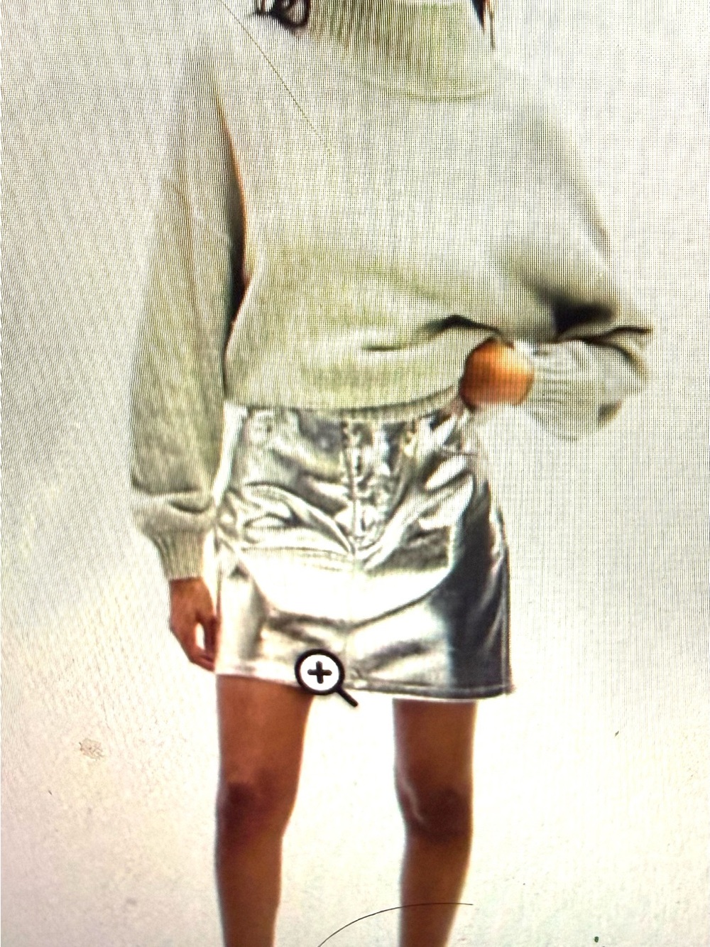 GAP Silver Metallic Mini Skirt